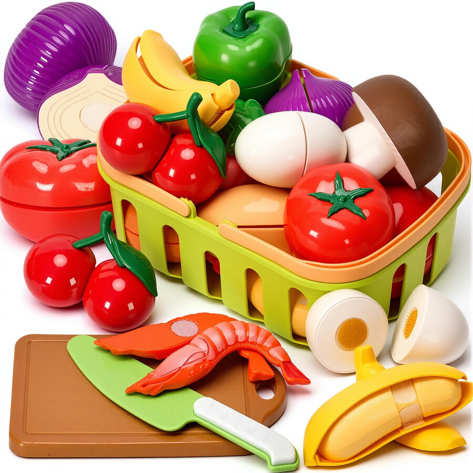 Cutting Play Food — 70 Pcs