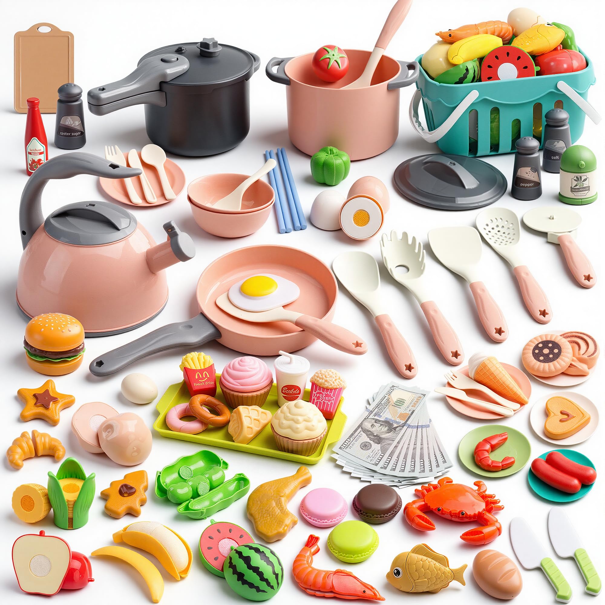 130 Pcs Kitchen Playset — Pink