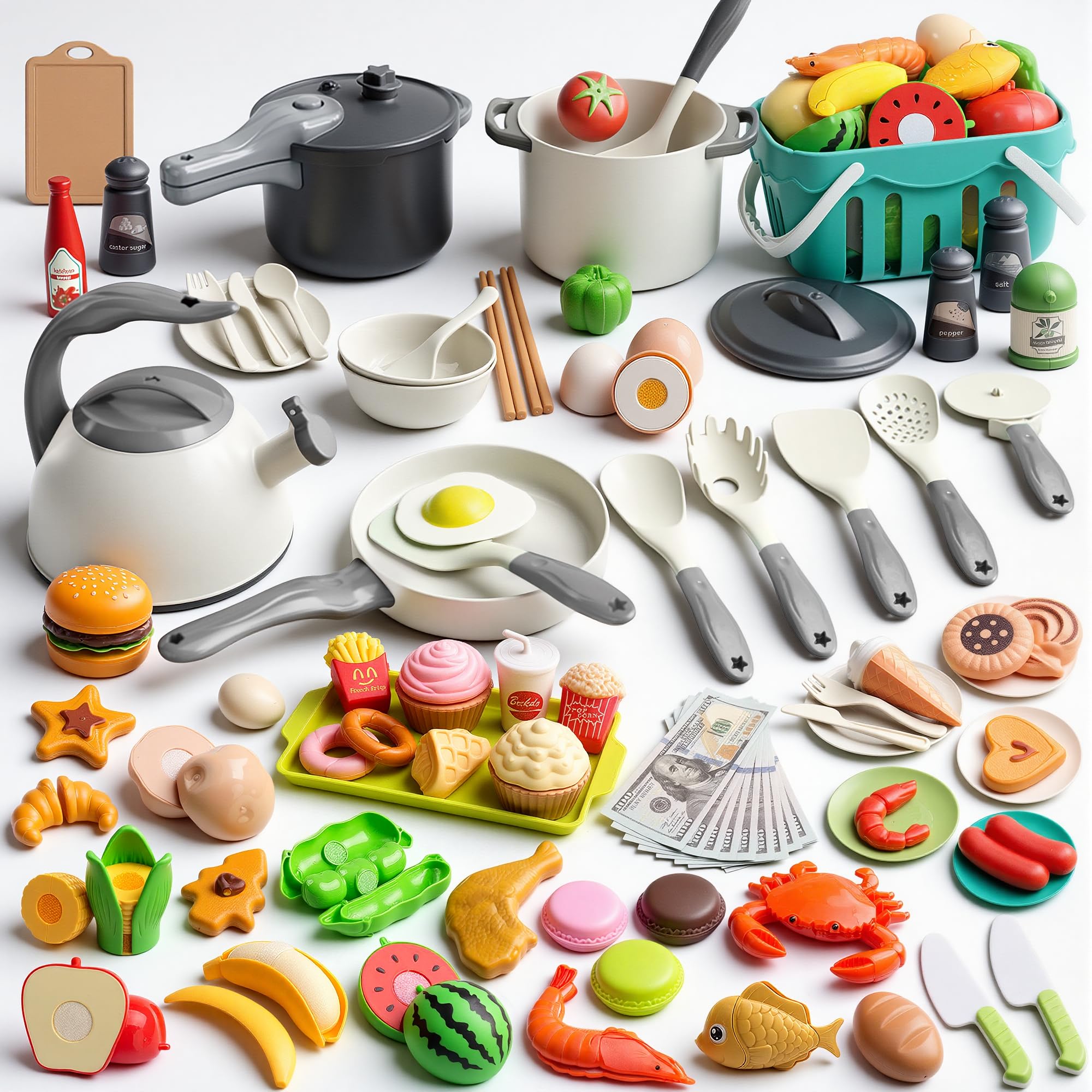 130 Pcs Kitchen Playset — White