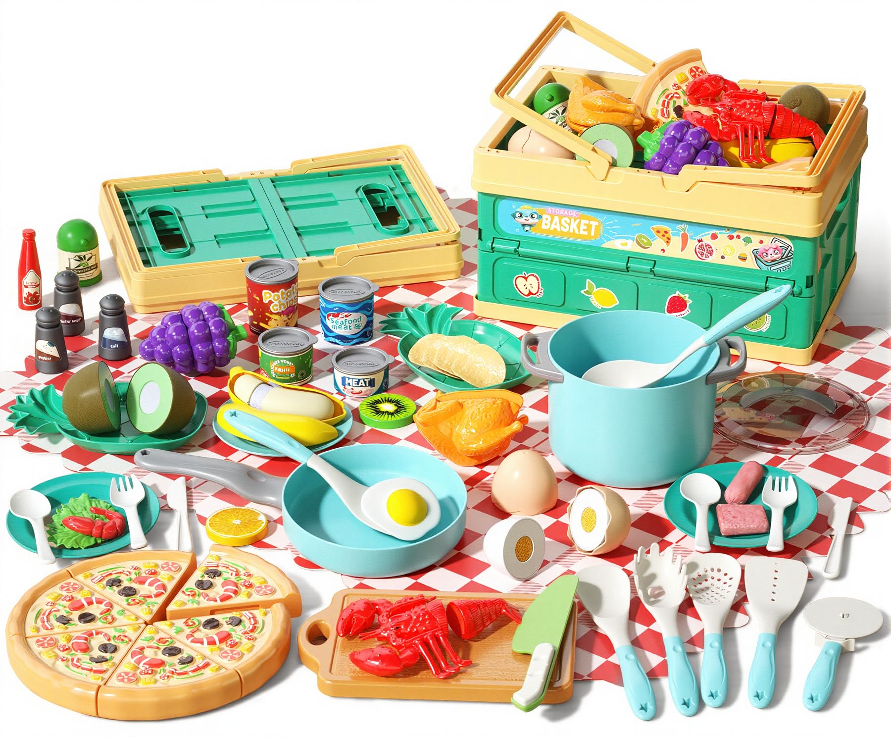 80 Pcs Kitchen Playset — Turquoise