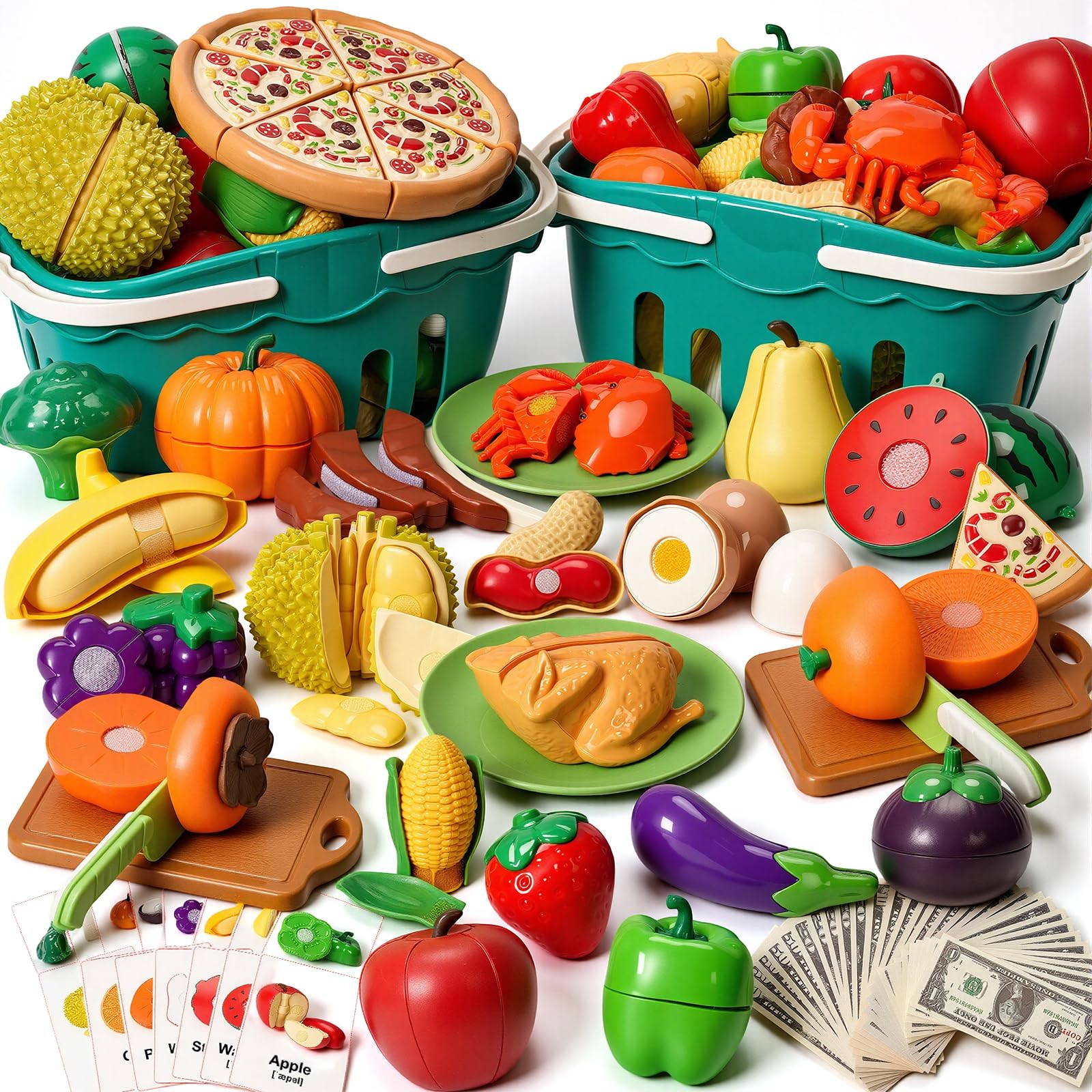 Cutting Play Food — 200 Pcs