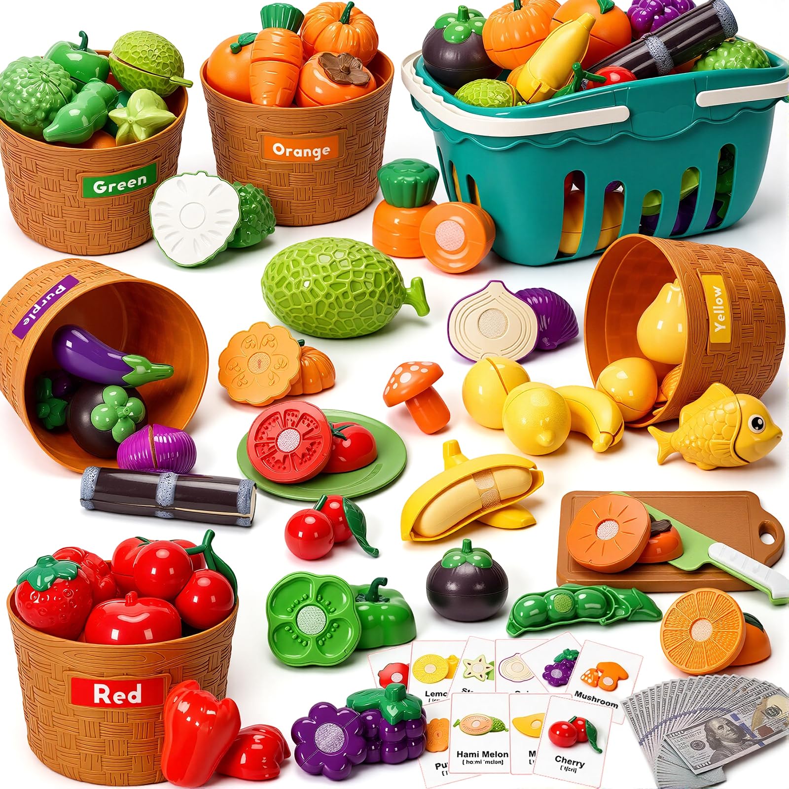 Cutting Play Food — 115 Pcs
