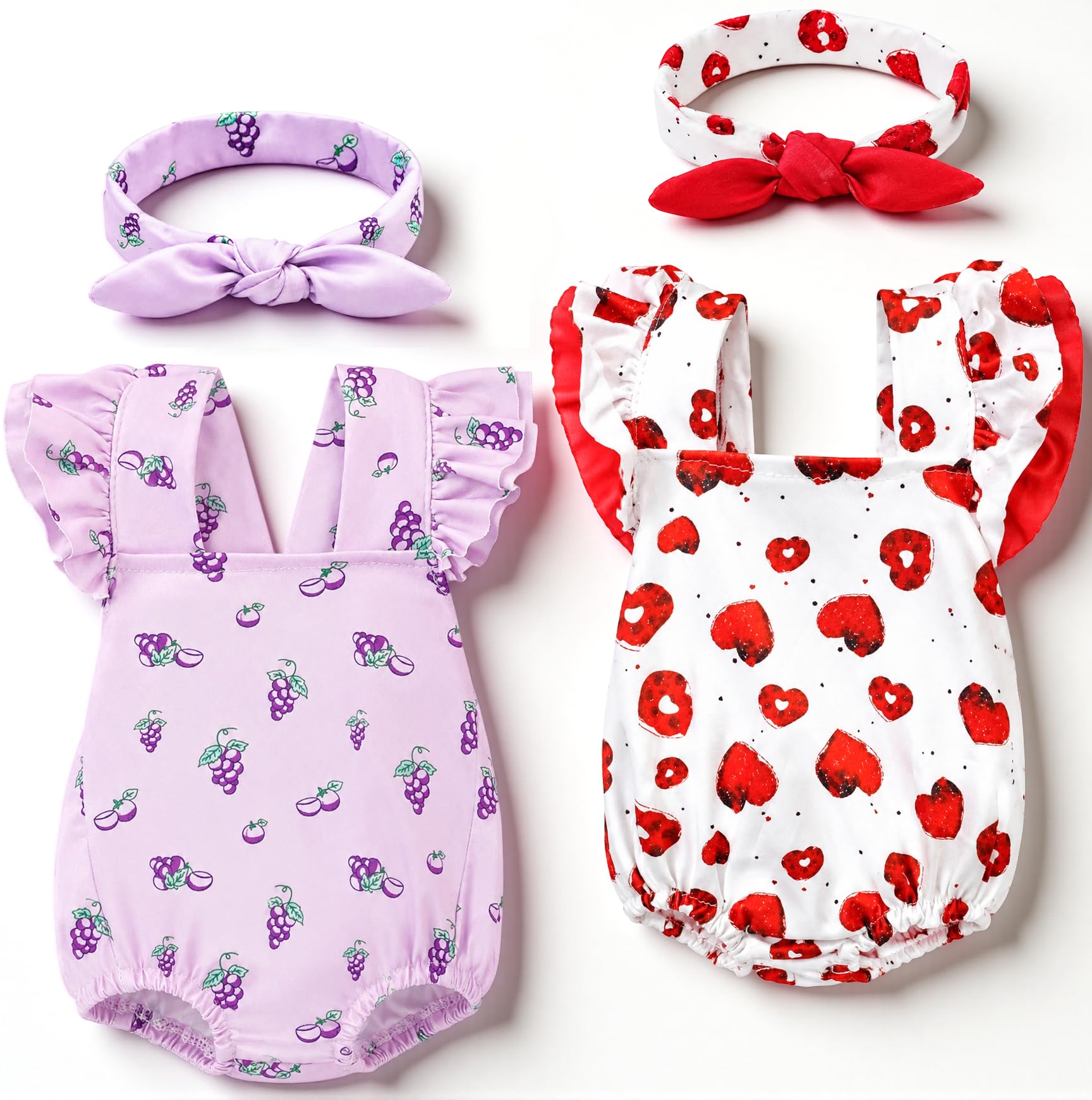 Doll Onesie 2-Pack — Grape & Heart