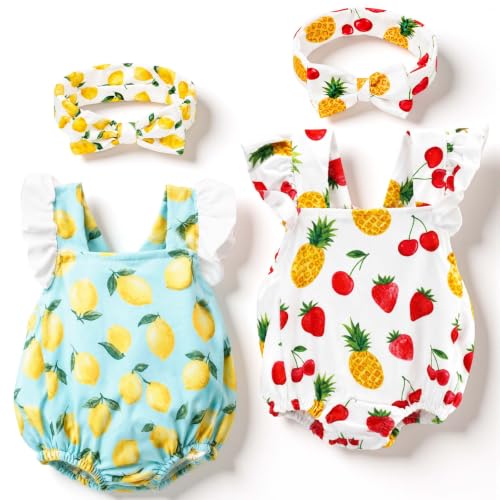 Doll Onesie 2-Pack — Lemon & Fruits